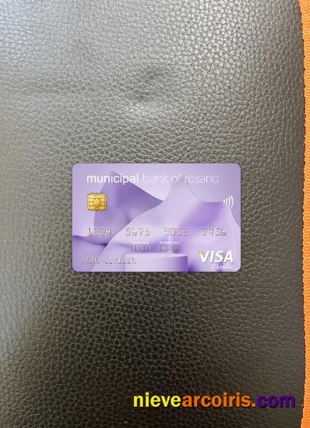 Argentina Municipal Bank of Rosario visa card photolook
